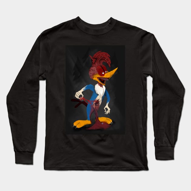 Monster Woodpecker Long Sleeve T-Shirt by jetti